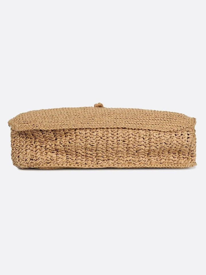 Large straw tote bag