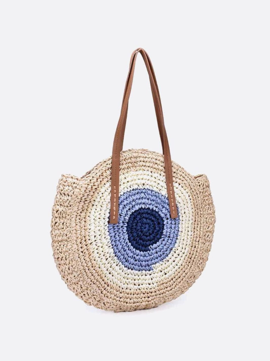 Sac paille coloré