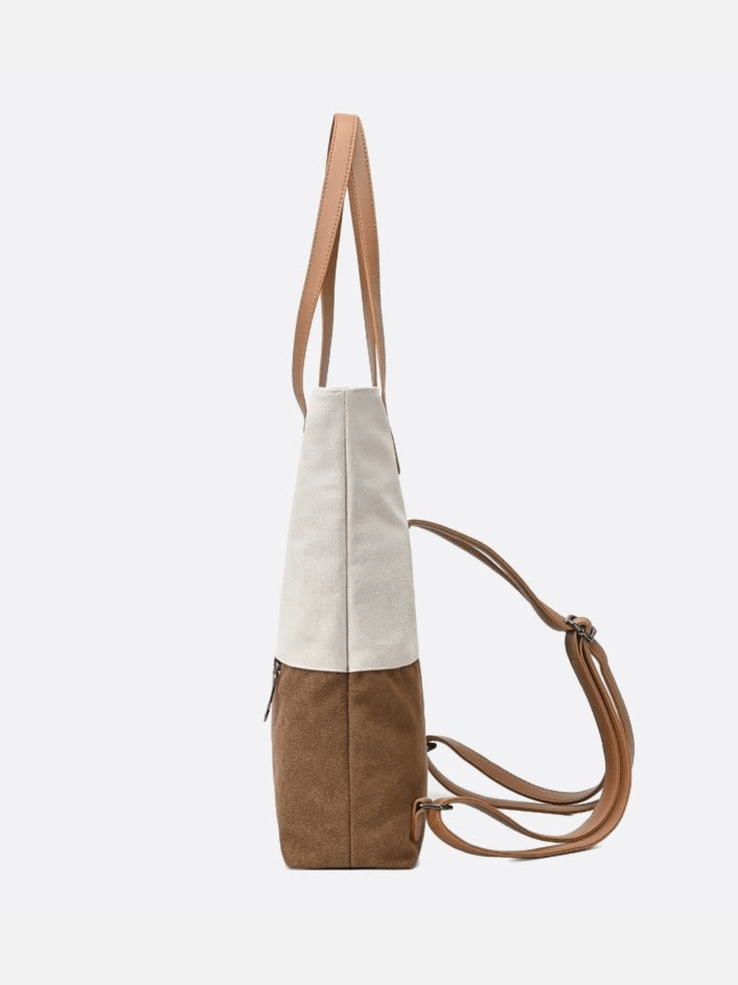 Canvas bag carried on the shoulder and back