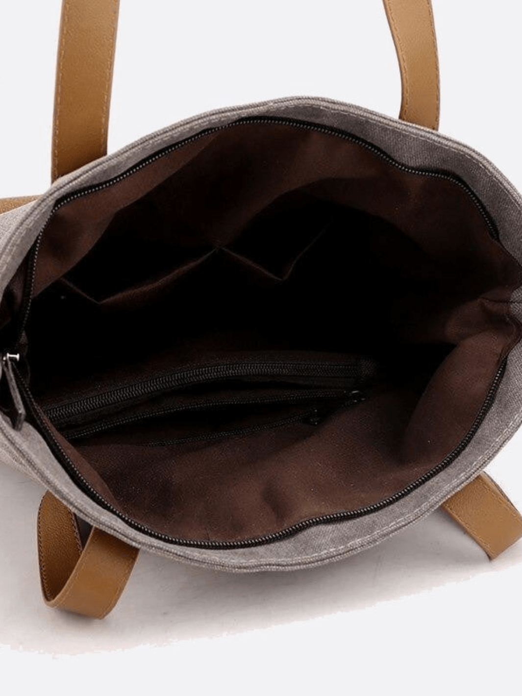 Canvas bag carried on the shoulder and back
